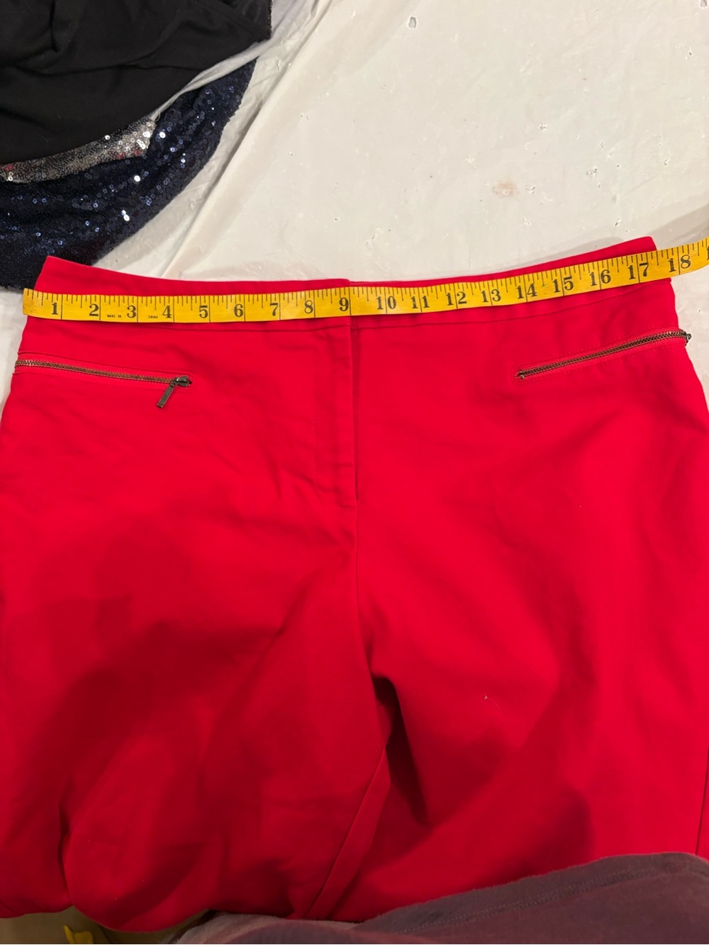 Chico's Vibrant Red Ankle-Length Pants. Size large or Chico’s size 2 - Picture 8 of 12